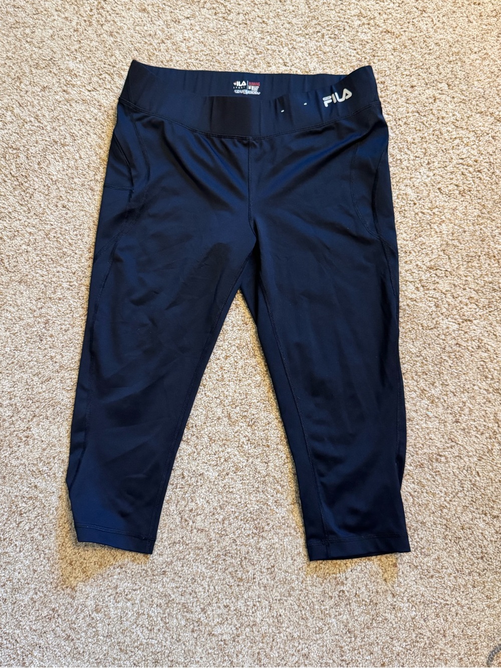 Fila Sport Black Running Crop Leggings